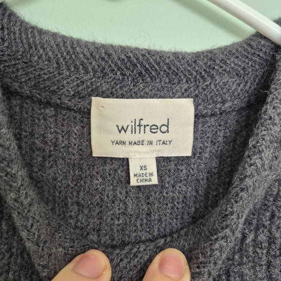 Wilfred Aritzia Women's Neutral Minimalist Grey Italian Wool Tunic Vest Size XS - Picture 4 of 6